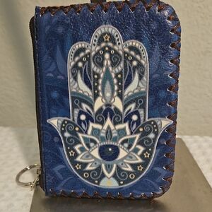 Blue Hamsa Coin Purse